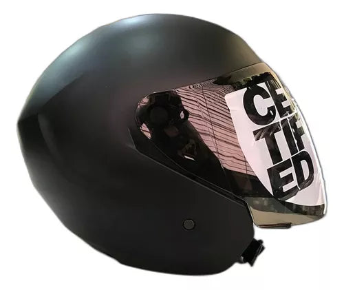Casco Semi Integral Moxul Negro Visor Oscuro