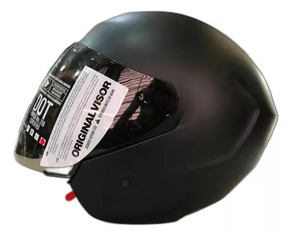 Casco Semi Integral Moxul Negro Visor Oscuro