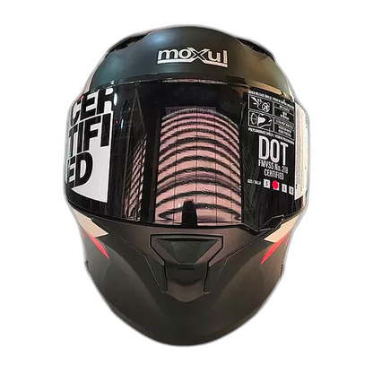 Casco Modular Moxul Negro Con Rojo