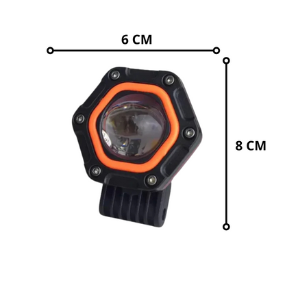 FARO EXPLORADOR LED ARO ROJO MOTOS CARROS
