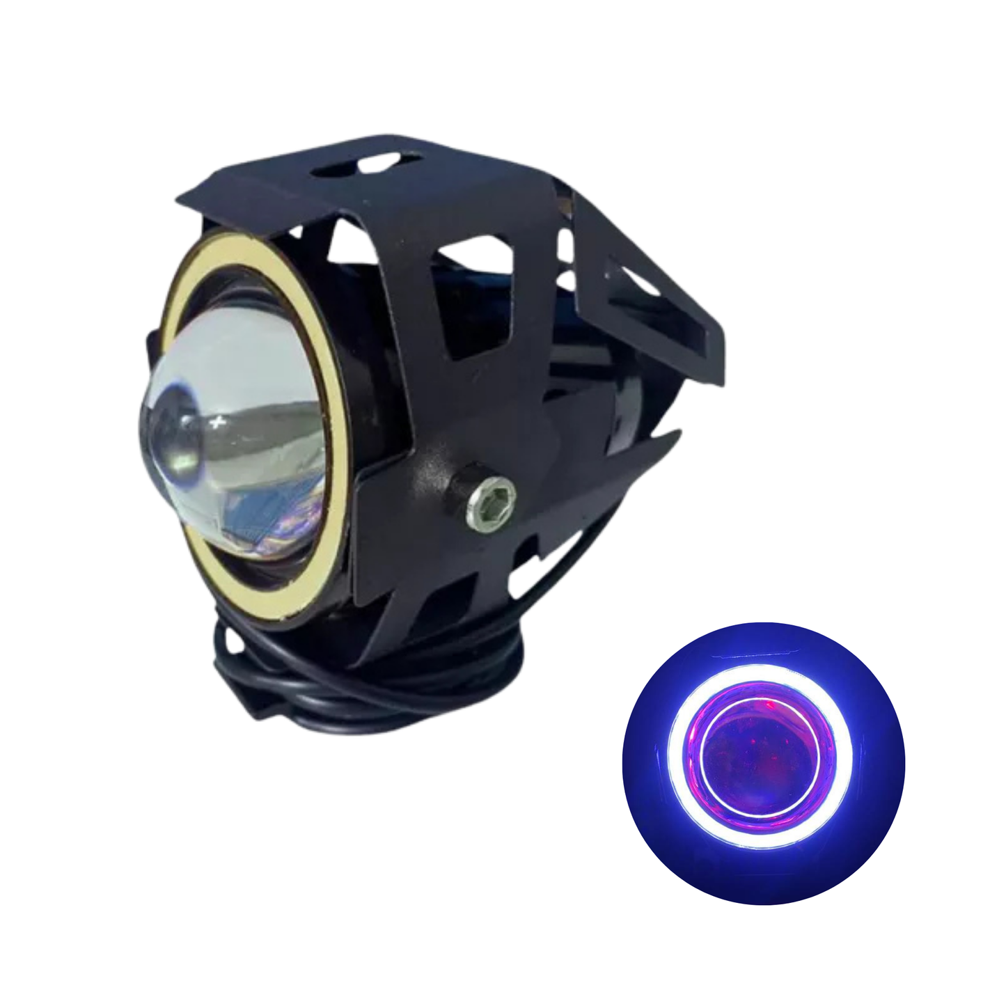 FARO LED U7 OJO DE ANGEL BLANCO MOTOS Y CARROS 12V