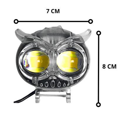 FARO LED TIPO BUHO TRANSPARENTE DOS (2) OJOS