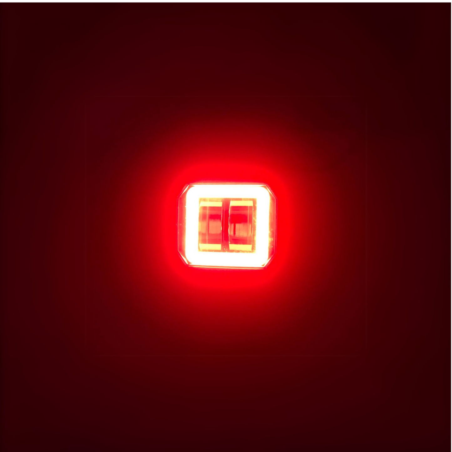 FARO LED ARO DE LUZ CUADRADO, ALTA BLANCA MOTOS CARROS
