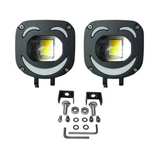 FARO LED LUPA EXPLORADOR COLORES ROJO AZUL BLANCO AMRILLA