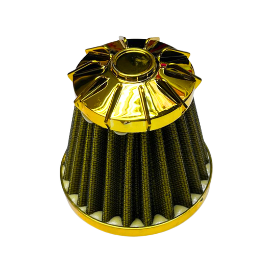 FILTRO DE AIRE DORADO CONICO AJUSTABLE 35MM, 42MM, 48MM