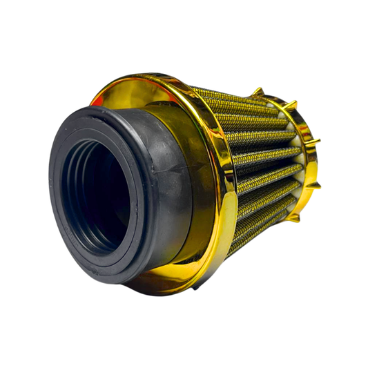 FILTRO DE AIRE DORADO CONICO AJUSTABLE 35MM, 42MM, 48MM