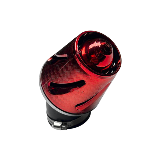 FILTRO DE AIRE ROJO LISO CONICO AJUSTABLE 35MM, 42MM, 48MM