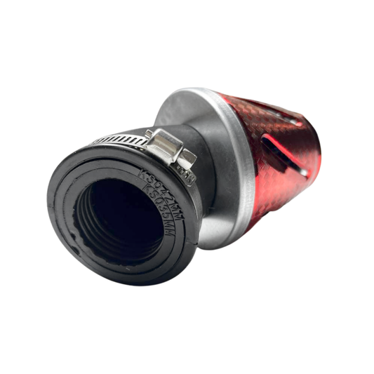 FILTRO DE AIRE ROJO LISO CONICO AJUSTABLE 35MM, 42MM, 48MM