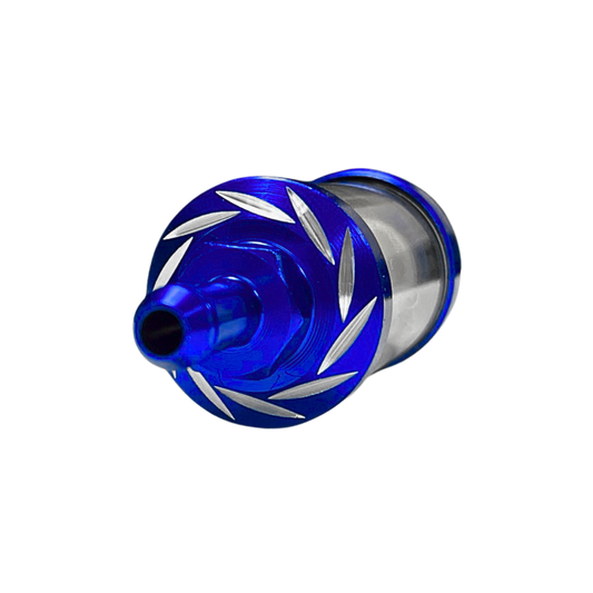 FILTRO DE GASOLINA UNIVERSAL ALUMINIO AZUL