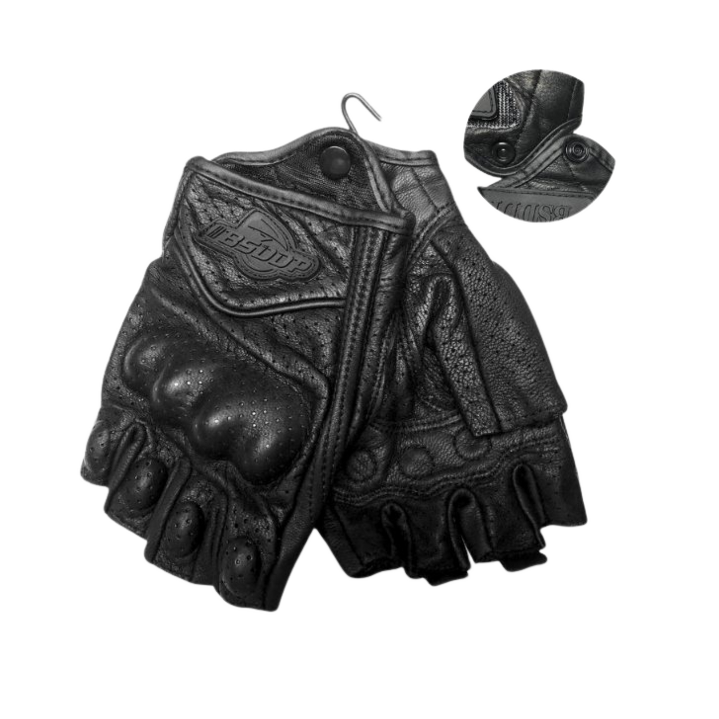 GUANTES CORTOS DE CUERO L PROTECTORES DE NUDILLO