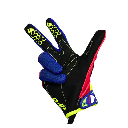 GUANTES MOTOCROSS UFO PLAST BLAZE AZUL NEON