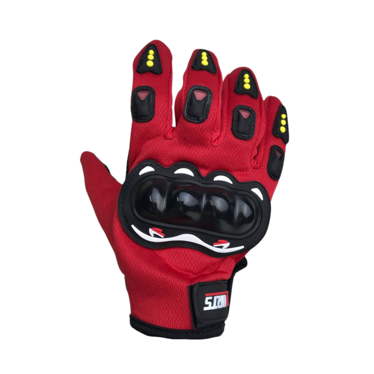 GUANTES COMPLETOS PROTECTORES DE NUDILLO F018R ROJO XL