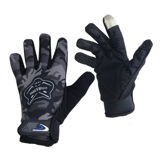 GUANTES COMPLETOS GRIS SENSOR DE HUELLA PARA TELEFONO