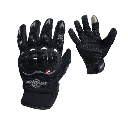 GUANTES COMPLETOS NEGROS PROTECTORES DE NUDILLOS