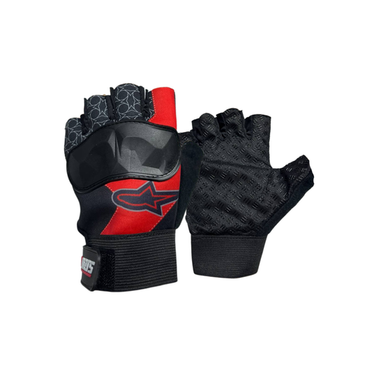 GUANTES CORTOS TIPO ALPINSTAR ROJO