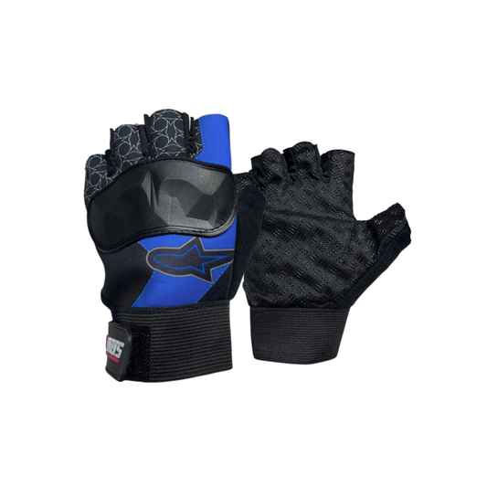 GUANTES CORTOS TIPO ALPINSTAR AZUL