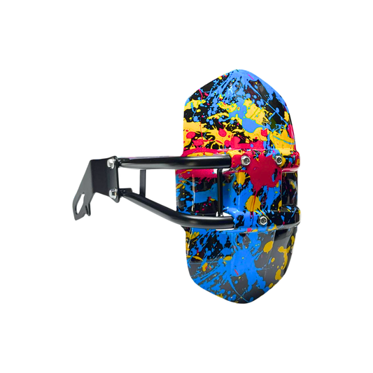 GUARDAFANGO TRASERO MONOBRAZO NEGRO MANCHAS COLORES