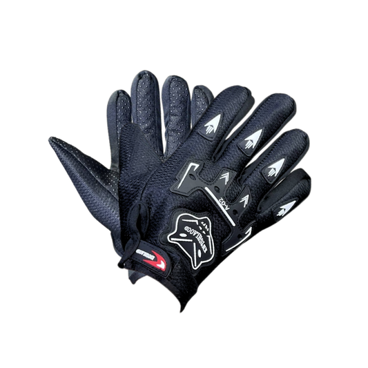 GUANTES COMPLETOS TIPO FOX NEGRO LISO