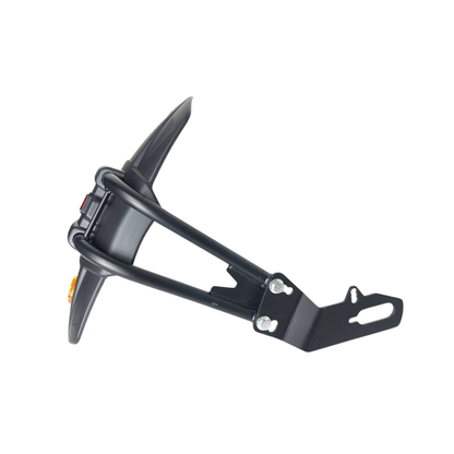 GUARDAFANGO TRASERO MONOBRAZO NEGRO CON REFLECTORES