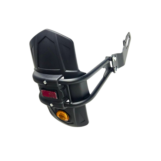 GUARDAFANGO TRASERO MONOBRAZO NEGRO CON REFLECTORES