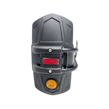 GUARDAFANGO TRASERO MONOBRAZO NEGRO CON REFLECTORES