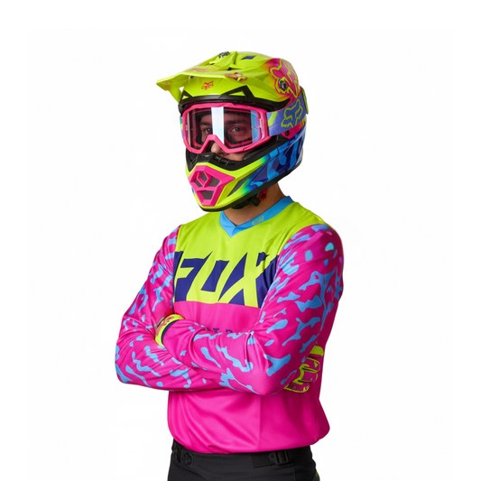 SUDADERA FRANELA MOTOCROSS FOX NEON FUCSIA