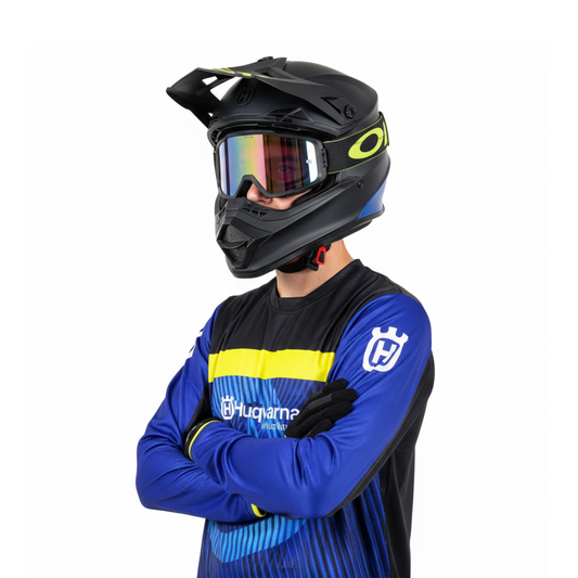 SUDADERA CAMISA JERSEY MOTOCROSS ENDURO AZUL HUSQVARNA