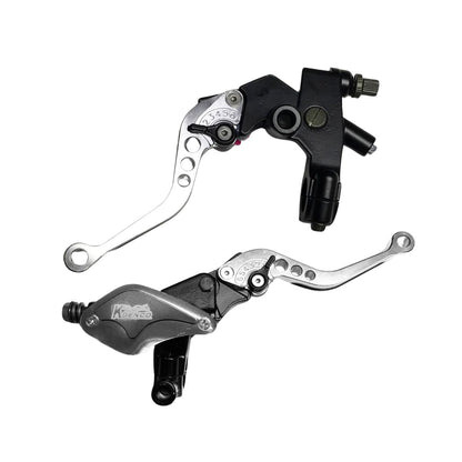 KIT BOMBAS DE FRENO Y CROCHE RACING PLATEADO MOTOS