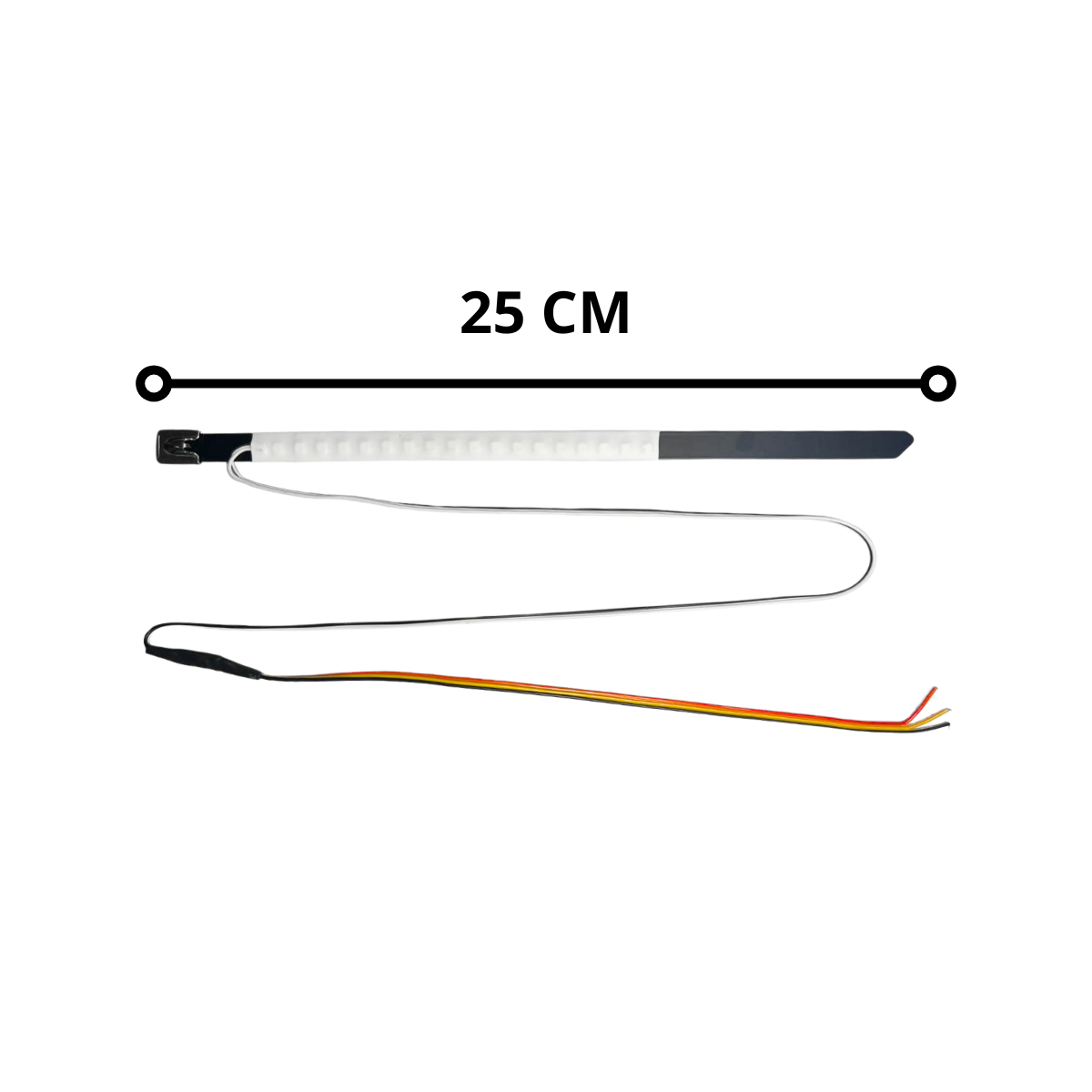 CINTA TIRRAP LED 25 CM  LUZ BLANCA Y ESTROBO