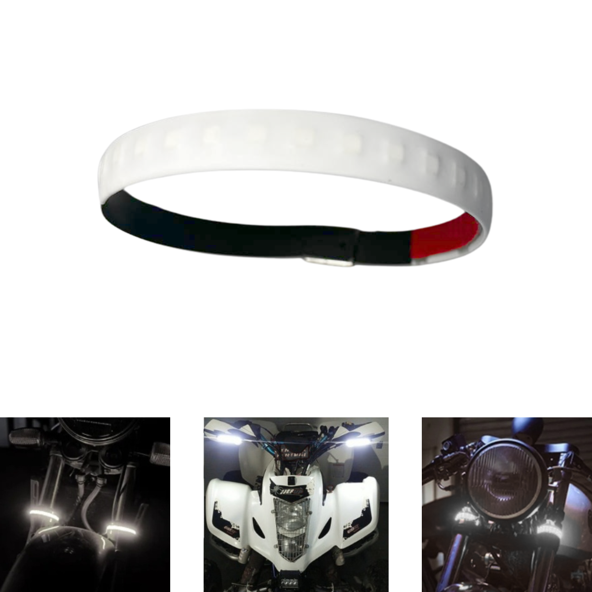 CINTA TIRRAP LED 25 CM  LUZ BLANCA Y ESTROBO