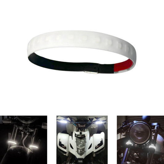 CINTA TIRRAP LED 25 CM  LUZ BLANCA Y ESTROBO