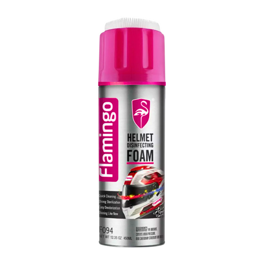 ESPUMA LIMPIADORA DESINFECTANTE PARA CASCO MOTO FLAMINGO