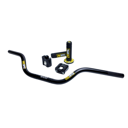MANUBRIO MOTO UNIVERSAL PROTAPER NEGRO CON PUÑOS Y ELEVADORES