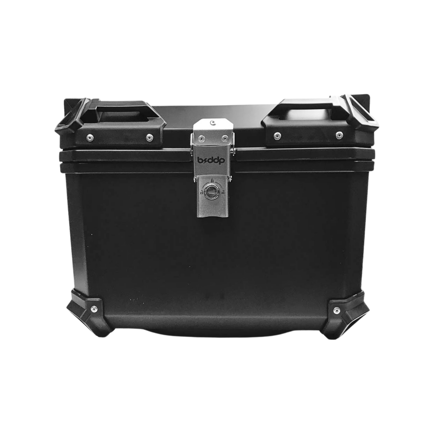 MALETA CUADRADA ALUMINIO NEGRO 45 LITROS 1 CERRADURA