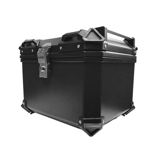 MALETA CUADRADA ALUMINIO NEGRO 45 LITROS 1 CERRADURA
