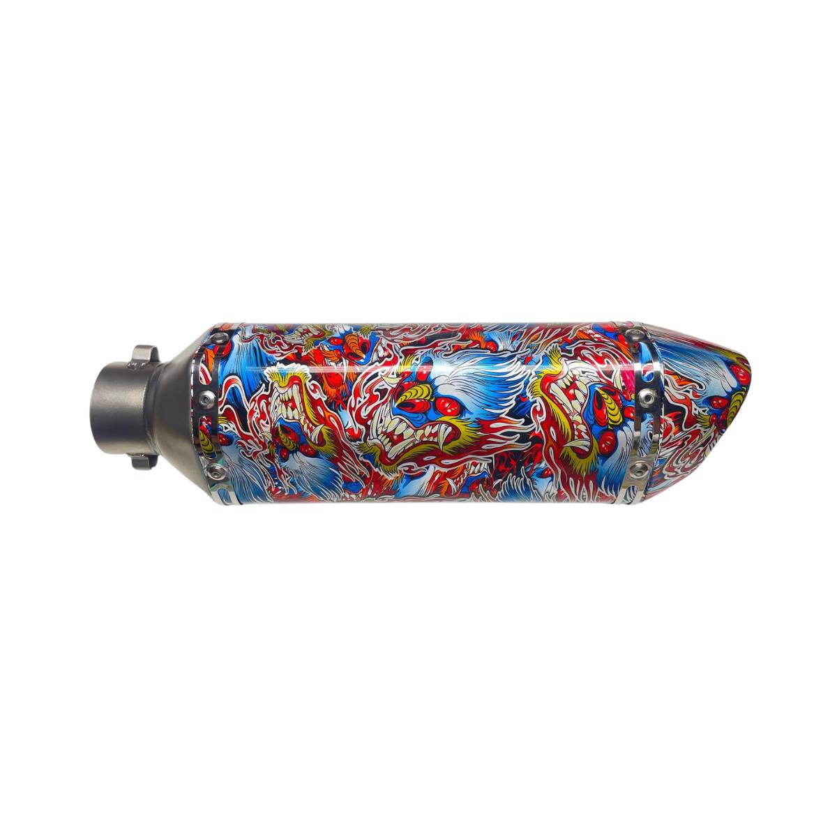 MUFFLE RESONADOR DISEÑO DRAGONES CHINOS