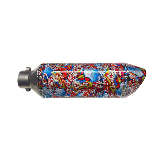 MUFFLE RESONADOR DISEÑO DRAGONES CHINOS