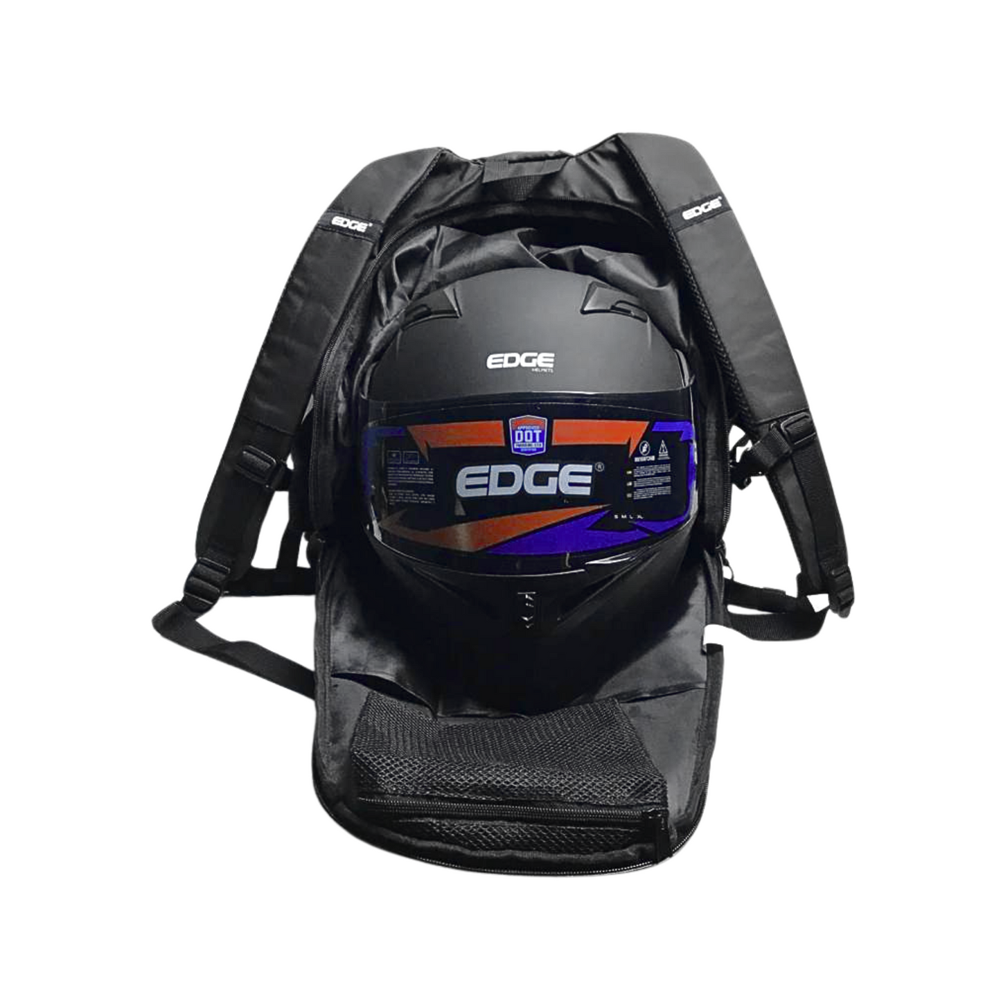 BOLSO MOCHILA MULTIUSOS PORTA CASCO EDGE IMPERMEABLE