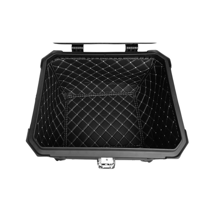 MALETA CUADRADA ALUMINIO NEGRO 45 LITROS
