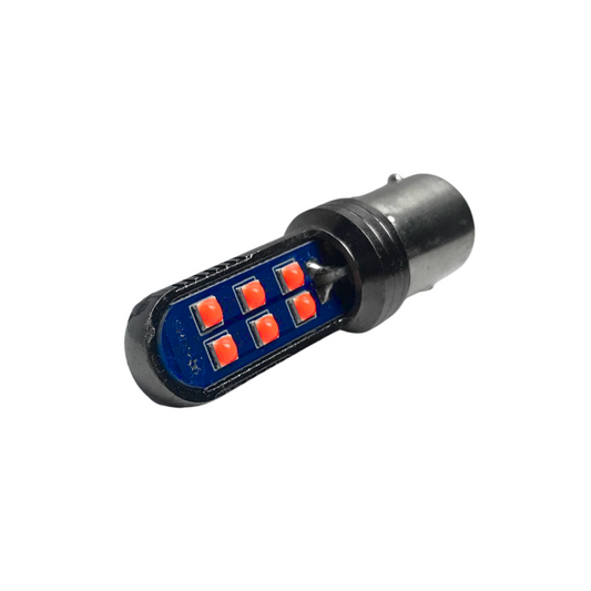 BOMBILLO STOP 12 LED 2 CONTACTOS ROJA FIJA Y ESTROBO STALLION (UND)