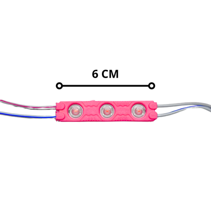MODULO LED 3 PUNTOS PEQUEÑO FUCSIA