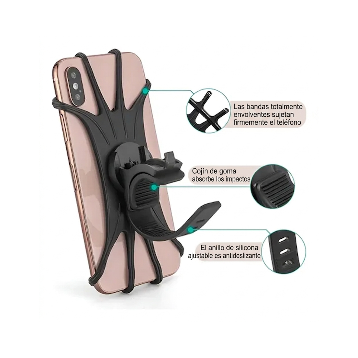 PORTACELULAR CON ABRAZADERA AL MANUBRIO EDGE
