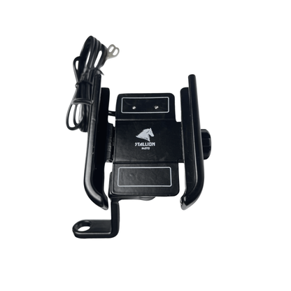 PORTACELULAR ALUMINIO CON USB PARA RETROVISOR MOD. SR-15 STALLION