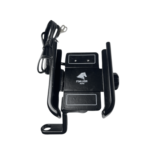 PORTACELULAR ALUMINIO CON USB PARA RETROVISOR MOD. SR-15 STALLION