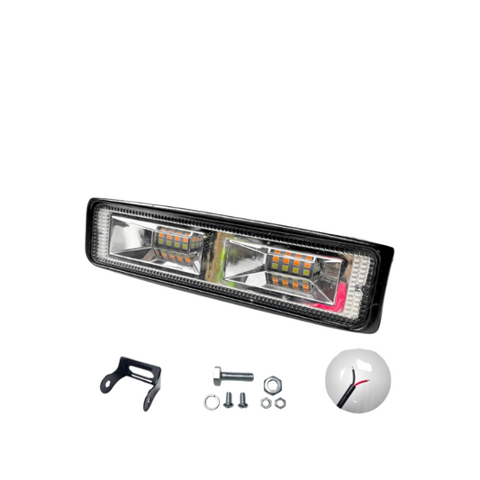 BARRA RECTANGUALAR 16LED 5 FUNCIONES MOTOS CARROS