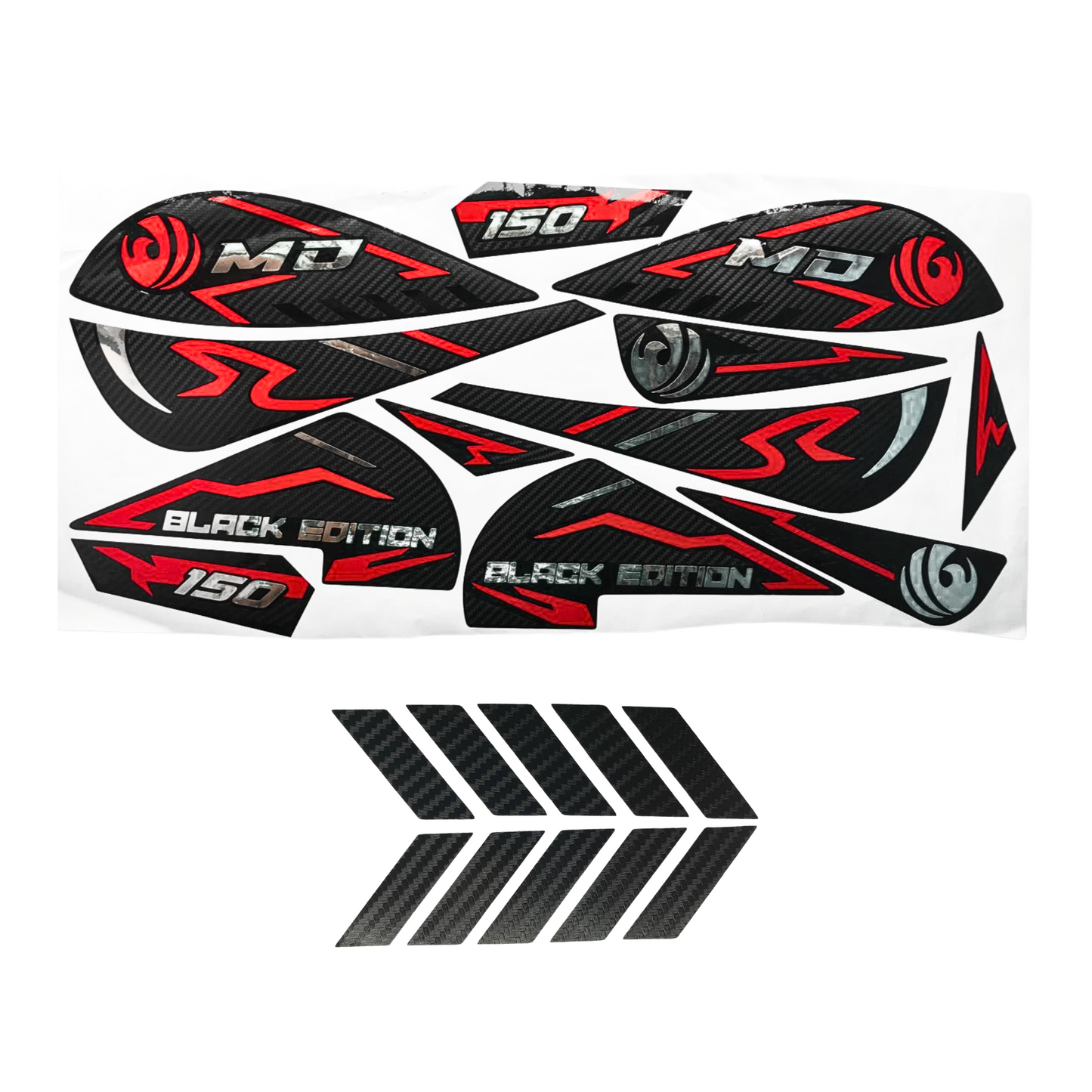 ROTULADO MD AGUILA FIBRA DE CARBONO ROJO MOTOS