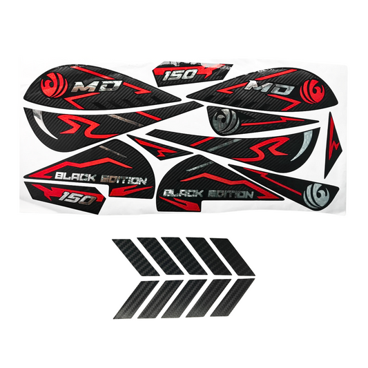 ROTULADO MD AGUILA FIBRA DE CARBONO ROJO MOTOS