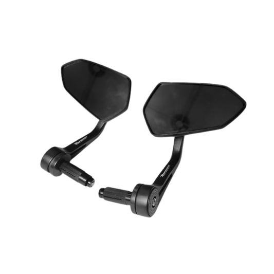 RETROVISORES ESTILO CAFÉ RACER OVALADOS NEGRO
