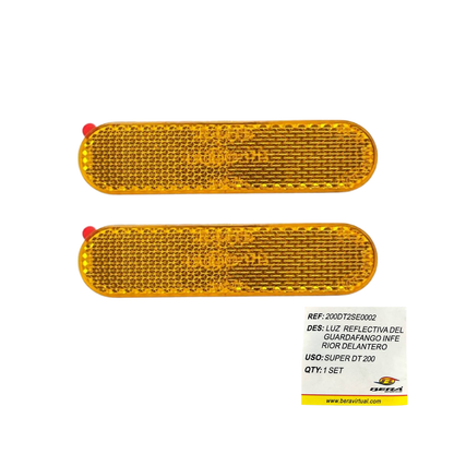 REFLECTOR GUARDFANGO DELANTERO INFERIOR BERA SUPER DT 5G ORIGINAL BERA (PAR)