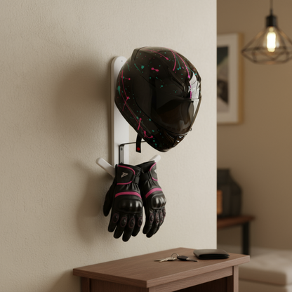 SOPORTE PARA CASCO, GUANTES Y LLAVES